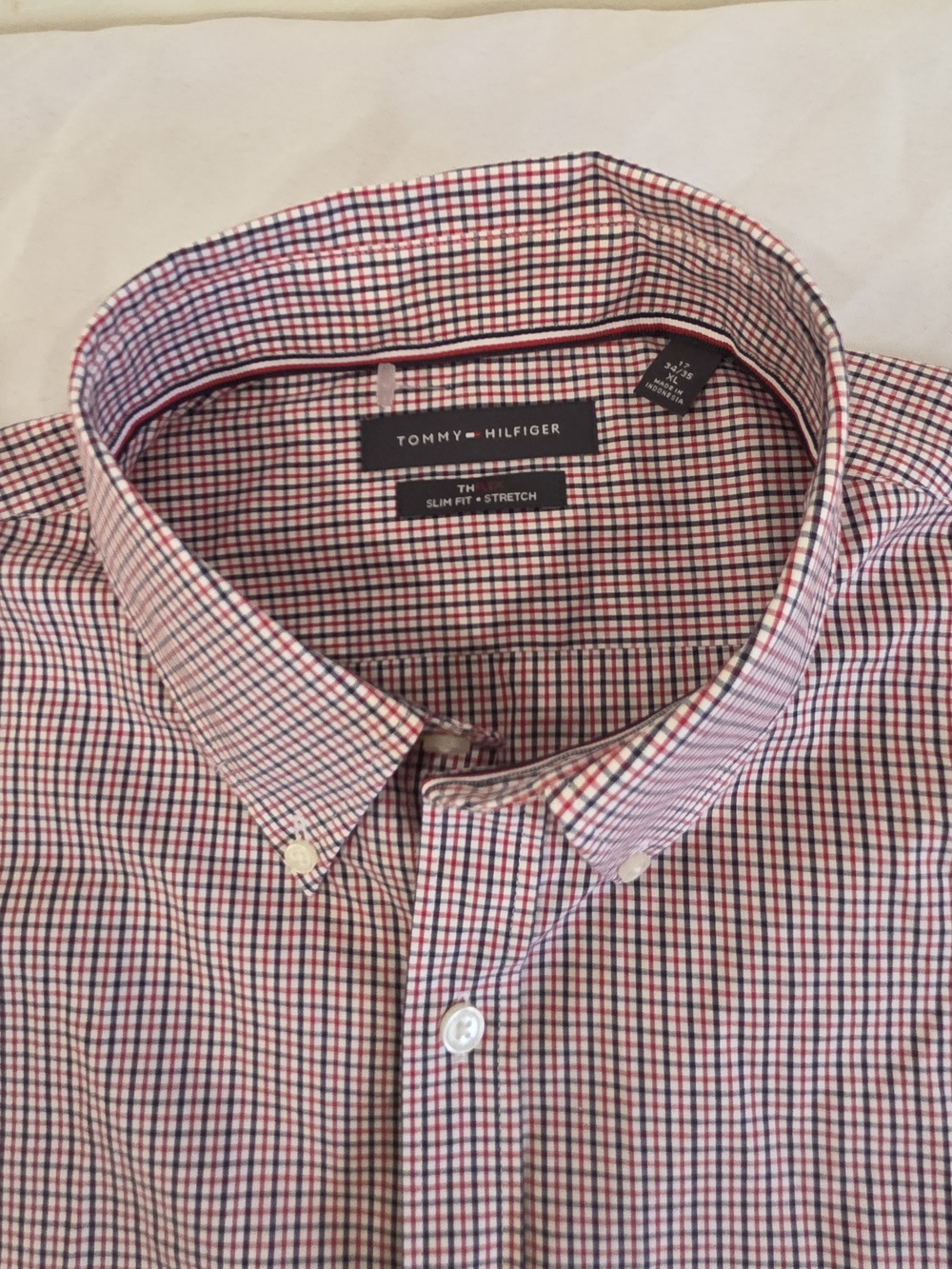 Tommy Hilfiger Cotton Collection Slim Fit Designed All Season Shirt Men XL
